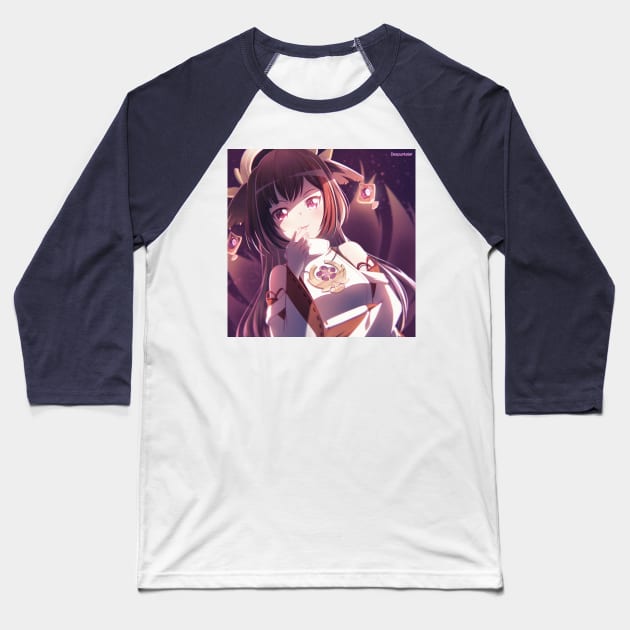 Ran Mitake - Yae Miko Baseball T-Shirt by Despuntater